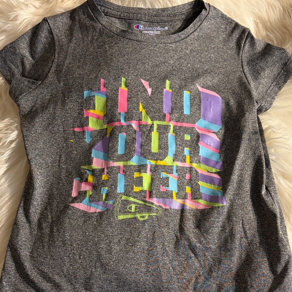 Champion Other - Champion Kids Charcoal Tee with Colorful Graphic